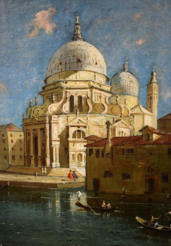 XVIIIe siècle - Venise, Basilique de la Santé - École de Francesco Guardi, fin du XVIIIe siècle